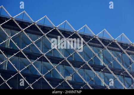 Copenhague, Danemark - 23 juillet 2019: Maison moderne avec une façade excitante au centre Banque D'Images