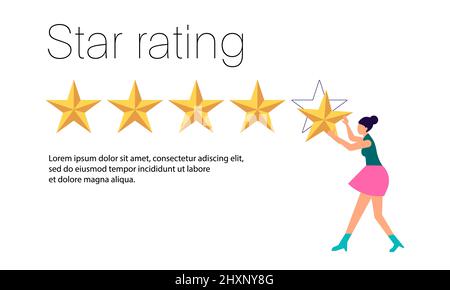 Bunner avec une femme qui a obtenu cinq étoiles Banque D'Images