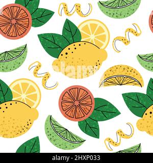Motif sans couture - illustration fruit. Garniture de cocktail. Illustration de Vecteur