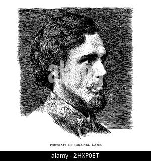 Portrait du colonel William Lamb William Lamb (7 septembre 1835 – 23 mars 1909) est un rédacteur en chef de journal américain, homme politique, homme d'affaires, Et le soldat, a noté son rôle en tant qu'officier de l'armée des États confédérés en commandant la garnison confédérée à fort Fisher à l'embouchure de la rivière Cape Fear pendant la guerre civile, à partir du livre " diriger le blocus. Un récit personnel des aventures, des risques et des évasions pendant la guerre de Sécession ' par Thomas E Taylor, Date de publication 1897 Publisher London, J. Murray Banque D'Images