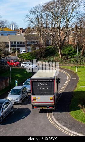 Un camion de livraison John Lewis & Partners au Royaume-Uni Banque D'Images