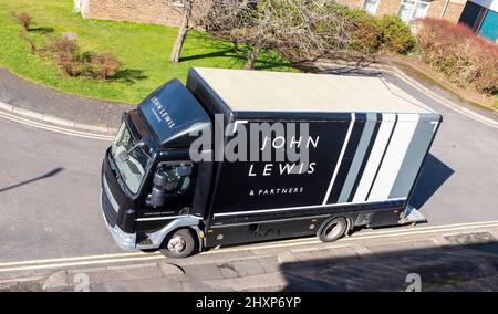 Un camion de livraison John Lewis & Partners au Royaume-Uni Banque D'Images