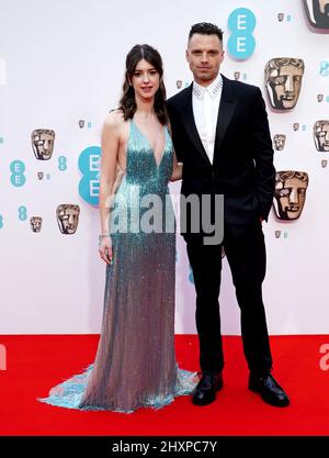 Daisy Edgar-Jones et Sebastian Stan assistent aux Prix du film de l'Académie britannique 75th, qui se tiennent au Royal Albert Hall de Londres. Date de la photo: Dimanche 13 mars 2022. Banque D'Images