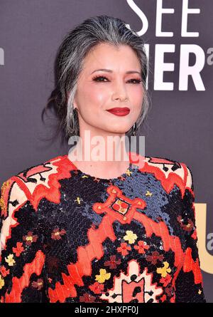 LOS ANGELES, CA - 13 MARS : Kelly Hu assiste aux prix du choix des critiques annuels 27th au Fairmont Century Plaza le 13 mars 2022 à Los Angeles, Califor Banque D'Images