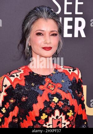 LOS ANGELES, CA - 13 MARS : Kelly Hu assiste aux prix du choix des critiques annuels 27th au Fairmont Century Plaza le 13 mars 2022 à Los Angeles, Califor Banque D'Images