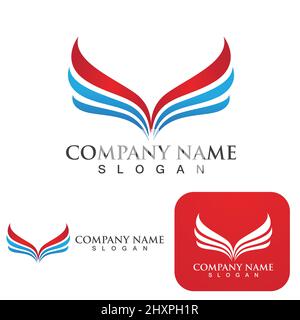 Modèle de logo Falcon WiNG conception d'illustration vectorielle Illustration de Vecteur