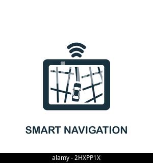 Icône de navigation intelligente. Icône monochrome simple pour les modèles, la conception Web et les infographies Illustration de Vecteur