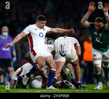 LONDRES, ANGLETERRE - MARS 12: Ben Youngs d'Angleterre pendant le match Guinness six Nations entre l'Angleterre et l'Irlande, au stade de Twickenham le 12th mars Banque D'Images