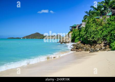 Jolly Beach une plage à Antigua Banque D'Images