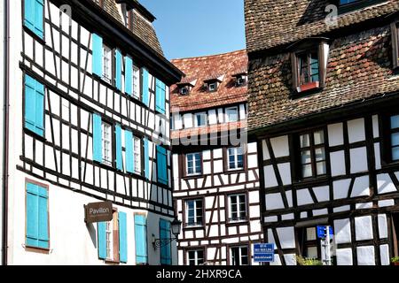 France, Strasbourg, le centre historique classé au patrimoine mondial de l'UNESCO, la petite France, autour de la place Benjamin Zix. Banque D'Images
