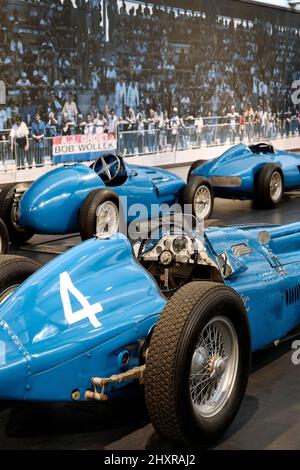 France, Mulhouse, Bas Rhin, la Cité de l'automobile, voitures de course monoplaces françaises. Banque D'Images