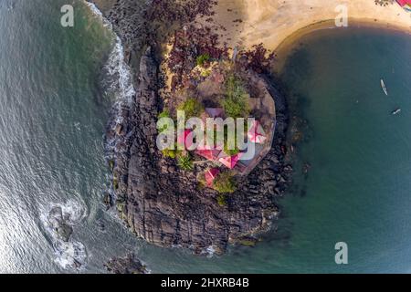 Vue de dessus d'une petite île Banque D'Images