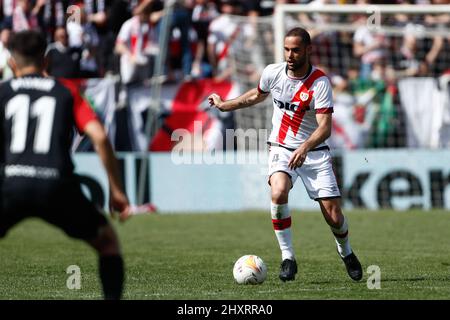 Mario Suarez de Rayo Vallecano pendant le championnat d'Espagne la Ligue football match entre Rayo Vallecano et Sevilla FC le 13 mars 2022 à l'Estadio de Vallecas à Madrid, Espagne - photo: Oscar Barroso/DPPI/LiveMedia Banque D'Images