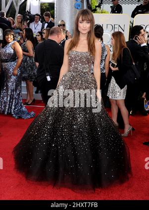Olivia Wilde arrive pour la cérémonie annuelle des Golden Globe Awards 68th, qui s'est tenue à l'hôtel Beverly Hilton de Los Angeles, CA, États-Unis Banque D'Images