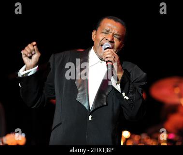 Little Anthony et The Imperials se produit en direct au Raleigh Memorial Auditorium, en Caroline du Nord Banque D'Images