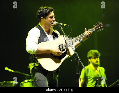 Marcus Mumford de Mumford & Sons au Coachella Valley Music and Arts Festival qui a lieu à l'Empire Polo Field, Californie. Banque D'Images