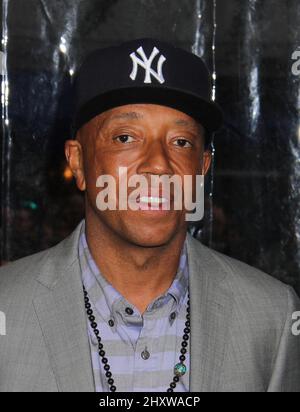 Russell Simmons assistant à la première mondiale « Crazy, stupides, Love » qui s'est tenue au théâtre Ziegfeld à New York, aux États-Unis. Banque D'Images