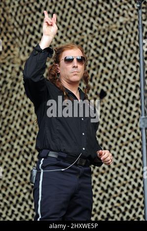 Maynard et James Keenan d'Un cercle parfait lors du festival de musique Lollapalooza anniversaire 20th qui se déroule à Grant Park, Chicago Banque D'Images