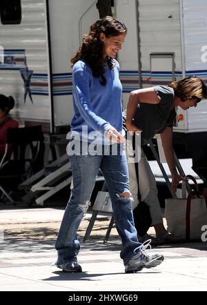 Jennifer Garner sur l'ensemble de 'The Odd Life of Timothy Green' tenu au campus de l'UCLA à Westwood, CA. Banque D'Images