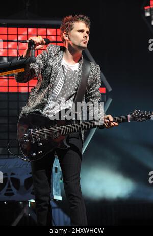 Matthew Bellamy, Muse au festival de musique et d'arts Outside Lands qui a eu lieu à l'intérieur du Golden Gate Park, San Francisco. Banque D'Images