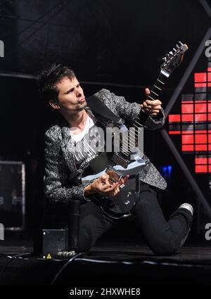 Matthew Bellamy, Muse au festival de musique et d'arts Outside Lands qui a eu lieu à l'intérieur du Golden Gate Park, San Francisco. Banque D'Images