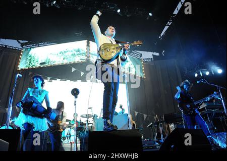 Gagnez Butler, Arcade Fire au festival de musique et d'arts Outside Lands qui a eu lieu dans le Golden Gate Park, San Francisco. Banque D'Images