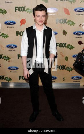 Chris Colfer arrive à la fête annuelle de l'Eco-Casino Fox Fall 7th à Culver City, en Californie. Banque D'Images