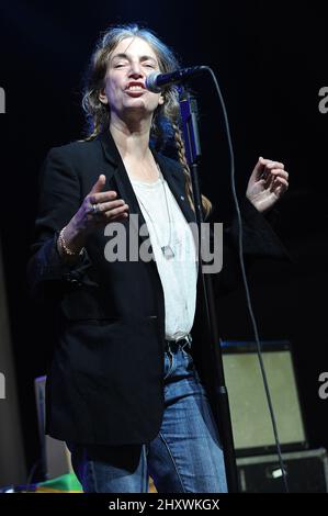 Patti Smith se produit au festival de musique vierge Freefest de 2011 qui a eu lieu au Merriweather Post Pavilion de Columbia, au Maryland Banque D'Images