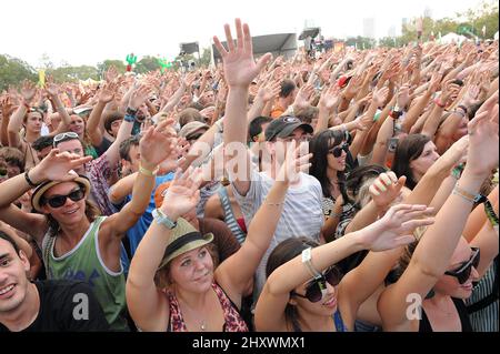 Atmosphère générale au dixième Austin City Limits Music Festival qui se déroule au parc Zilker au Texas, aux États-Unis. Banque D'Images