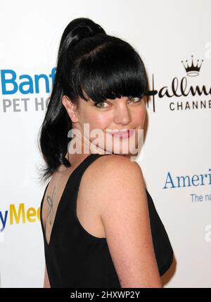 Pauley Perrette à l'American Humane Association, les prix annuels des chiens de héros 1st, qui se tiennent à l'hôtel Beverly Hilton de Beverly Hills, ca. Banque D'Images