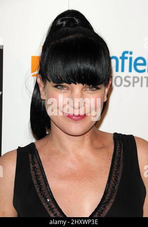 Pauley Perrette à l'American Humane Association, les prix annuels des chiens de héros 1st, qui se tiennent à l'hôtel Beverly Hilton de Beverly Hills, ca. Banque D'Images