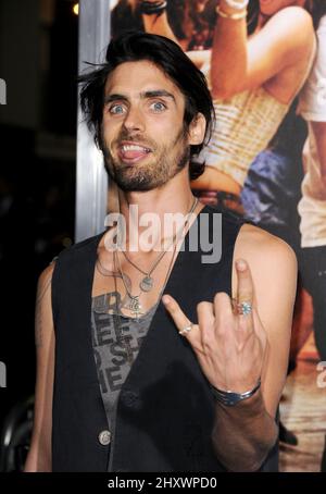 Tyson Ritter, de tous les rejets américains participant à la première « Footlose » tenue au Regency Village Theatre de Los Angeles, États-Unis. Banque D'Images