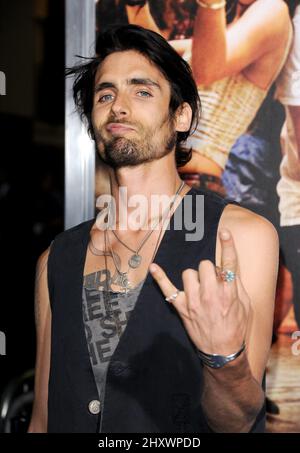 Tyson Ritter, de tous les rejets américains participant à la première « Footlose » tenue au Regency Village Theatre de Los Angeles, États-Unis. Banque D'Images