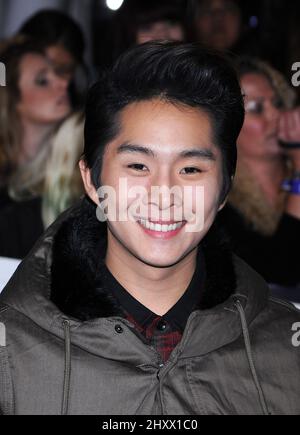 Justin Chon assiste à la première de "The Twilight Saga: Breaking Dawn - part 1" à Los Angeles, Etats-Unis. Banque D'Images