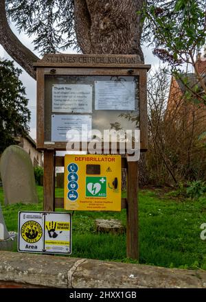 Église Saint-Jacques dans le village de Kington, Worcestershire, Angleterre. Banque D'Images