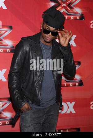 Ne-Yo au X Factor final à Los Angeles Banque D'Images