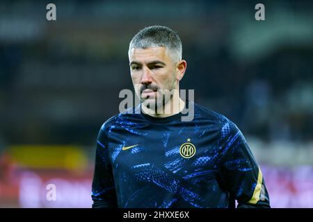 TURIN, ITALIE, LE 13 MARS 2022. Aleksandar Kolarov du FC Internazionale Milano pendant la série Un match entre le FC Torino et le FC Internazionale Milano à Banque D'Images