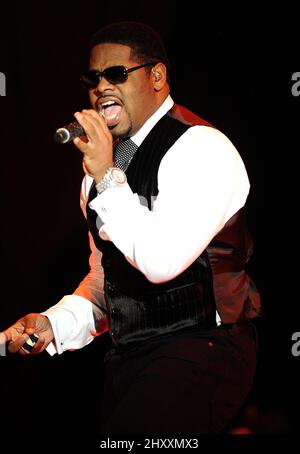 Nathan Morris of Boyz II Men en tournée à Myrtle Beach, Caroline du Sud Banque D'Images