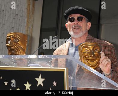 David Mamet lors de la cérémonie des étoiles du Hollywood Walk of Fame, Californie Banque D'Images