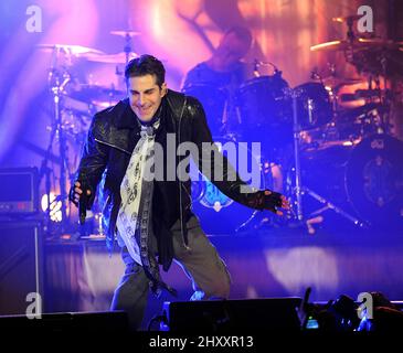 Perry Farrell, de Jane's addiction, lors de leur tournée de 2012 à la House of Blues, Myrtle Beach Banque D'Images