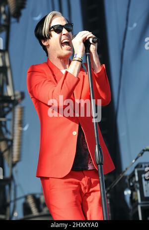 Fitz et les tantrums se produit lors du Coachella Valley Music & Arts Festival 2012, Californie Banque D'Images