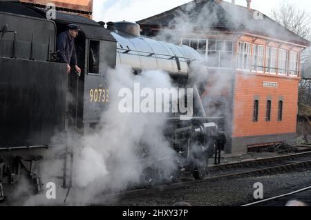 '90733' à la gare de Kidderminster. Banque D'Images