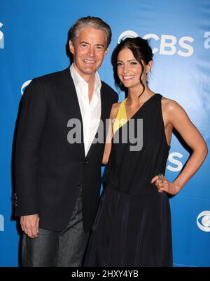 Kyle MacLachlan et Janet Montgomery participent à l'événement CBS 2012 Upfront à New York. Banque D'Images