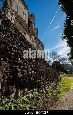 Bâtiment en ruines à Canale monterano, Bracciano, Latium, Italie Banque D'Images