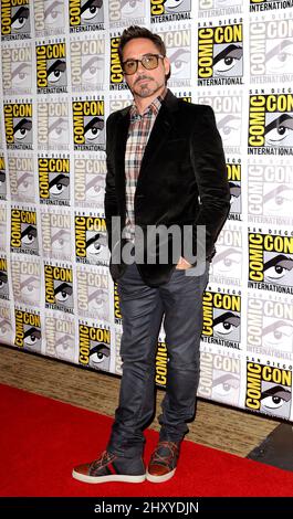 Robert Downey Jr. 2012 Comic con - jour 3 'Iron Man 3' photo Op tenue au Bayfront Hilton Banque D'Images