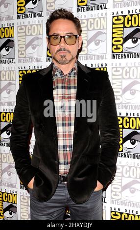 Robert Downey Jr. 2012 Comic con - jour 3 'Iron Man 3' photo Op tenue au Bayfront Hilton Banque D'Images