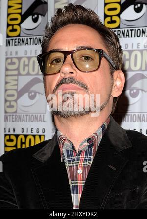 Robert Downey Jr. 2012 Comic con - jour 3 'Iron Man 3' photo Op tenue au Bayfront Hilton Banque D'Images