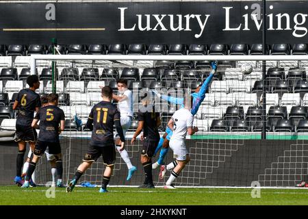 Swansea, pays de Galles. 14 mars 2022. Action lors du match de la Professional Development League entre Swansea City moins de 23s ans et Queens Park Rangers moins de 23s ans au stade Swansea.com à Swansea, pays de Galles, Royaume-Uni, le 14 mars 2022. Crédit : Duncan Thomas/Majestic Media. Credit: Majestic Media Ltd/Alay Live News Banque D'Images