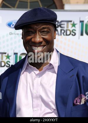 Michael Clarke Duncan participant aux BET Awards 2010 qui se tiennent à l'Auditorium Shrine. Banque D'Images