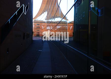 Kunst, Museum, Nürnberg, moderne Architektur beim Neuen Museum in der Innenstadt oder Altstadt von Nuremberg oder Nuernberg, Franken, Bayern Banque D'Images